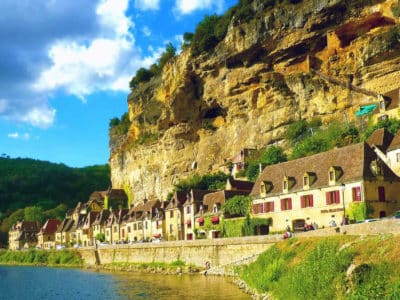 La Roque-Gajeac depuis la Dordogne