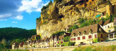 La Roque-Gajeac depuis la Dordogne